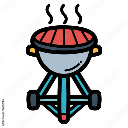 grill filled outline icon style