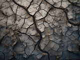 Photo of Cracked soil: Close-up shots of cracked soil capture the intricate network of cracks, textures, and patterns formed by the drying or contracting earth.
