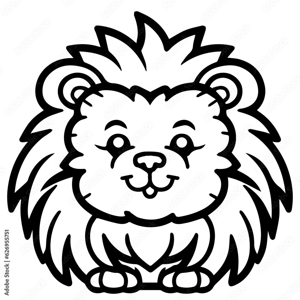 lion coloring page illustration lion coloring page illustration