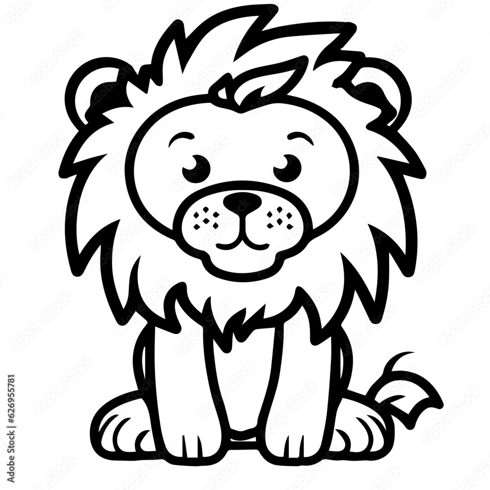 lion coloring page illustration lion coloring page illustration