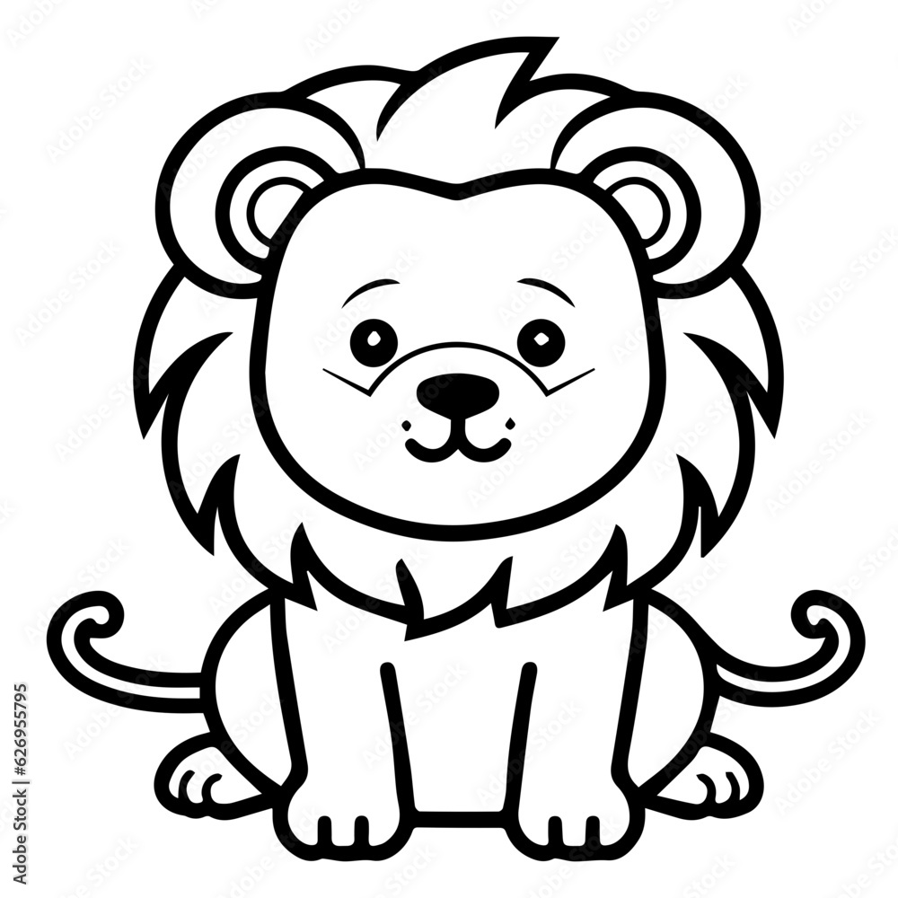 lion coloring page illustration lion coloring page illustration