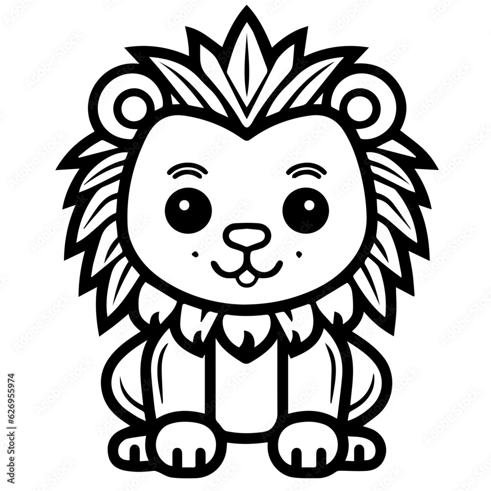 lion coloring page illustration lion coloring page illustration