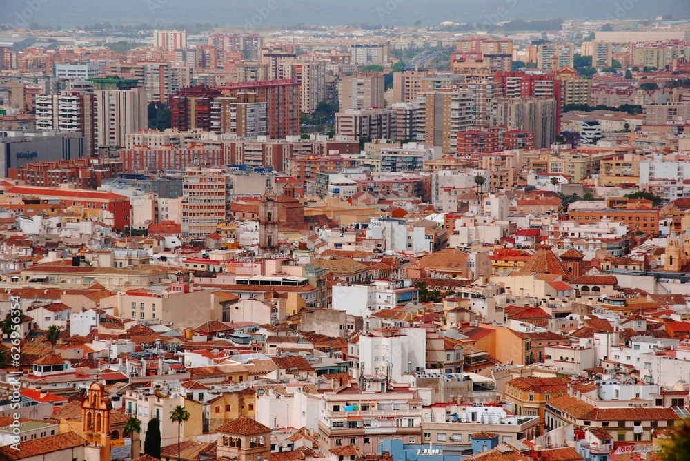 Malaga City Buildings View