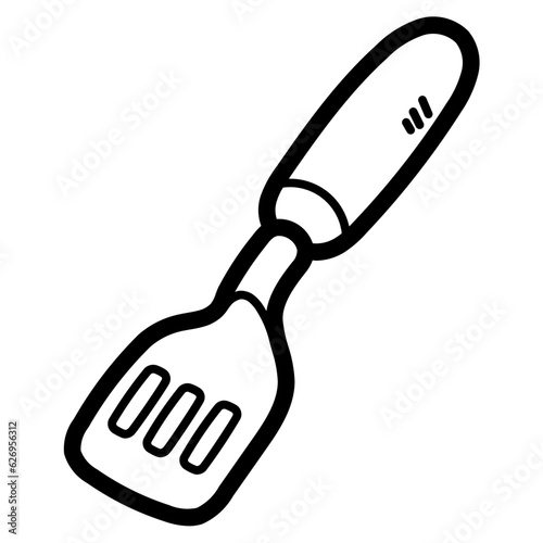 spatula line icon style