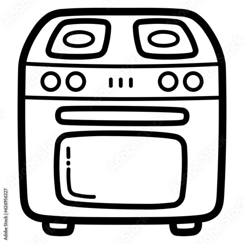 stove line icon style