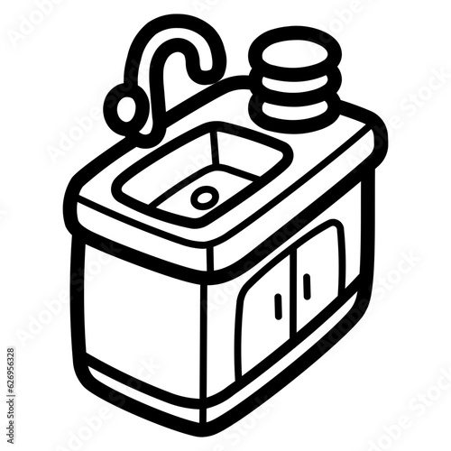sink line icon style