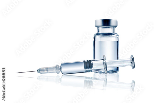 Medical vial for injection with a syringe