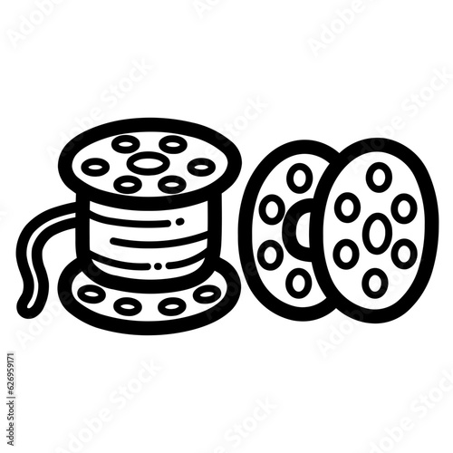 bobbin line icon style