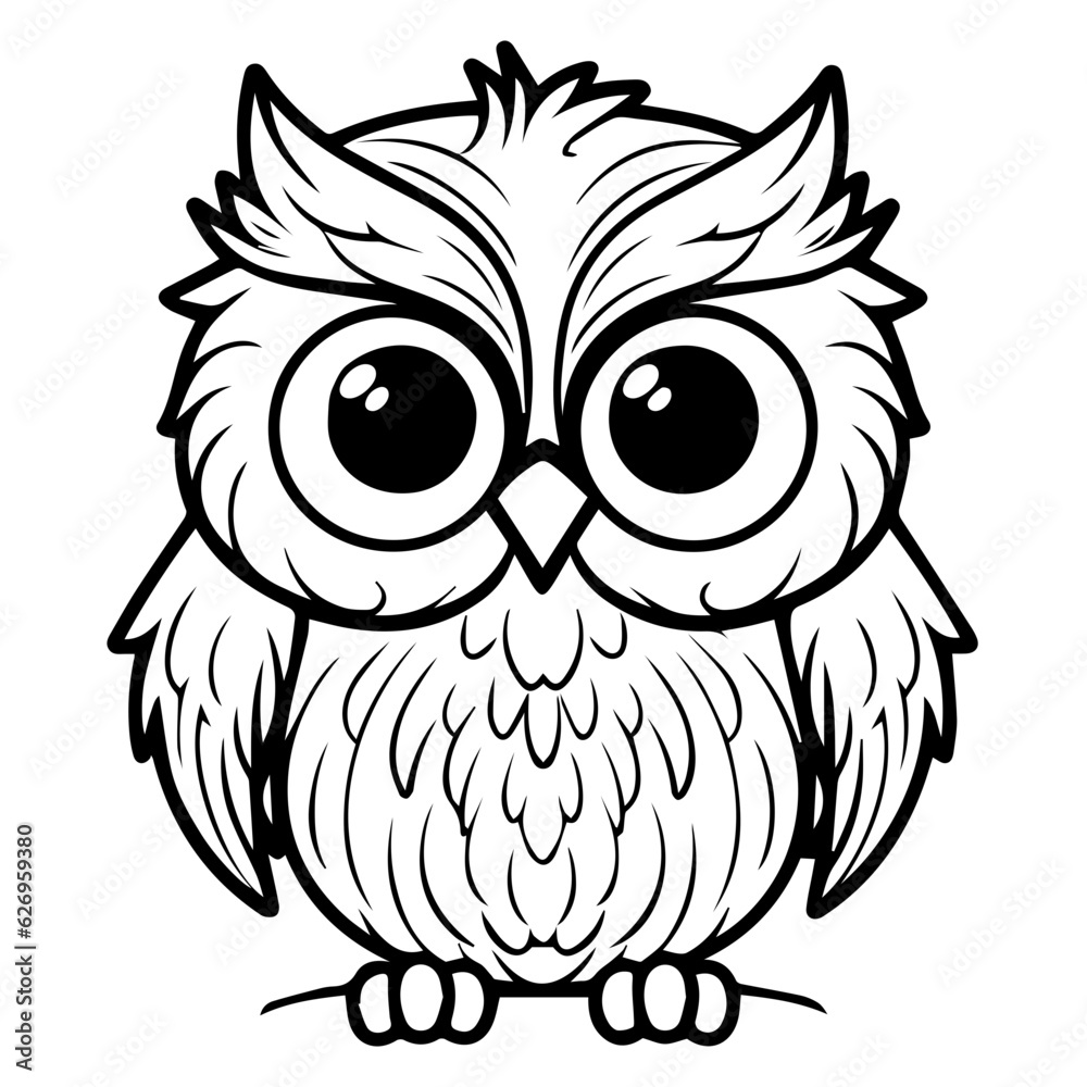 Fototapeta premium Owl - vector illustration. Icon design on white background.