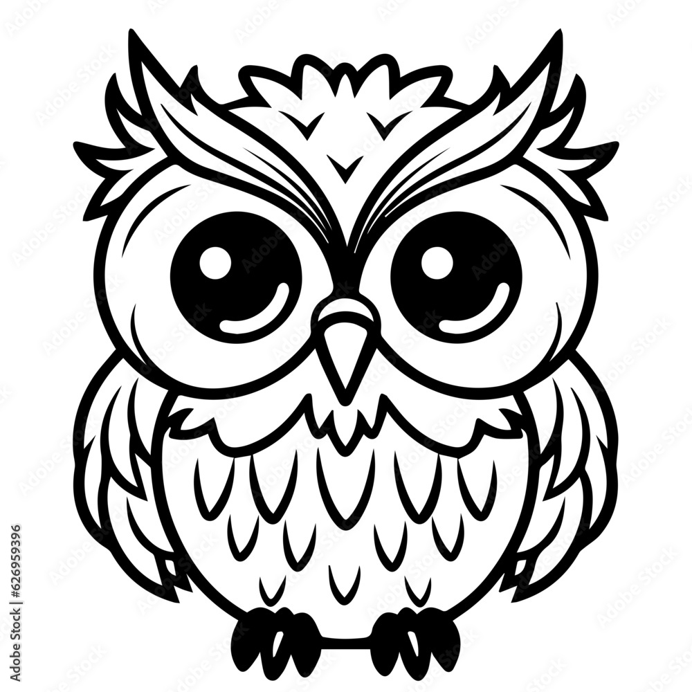 Owl - vector illustration. Icon design on white background. Owl - vector illustration. Icon design on white background.