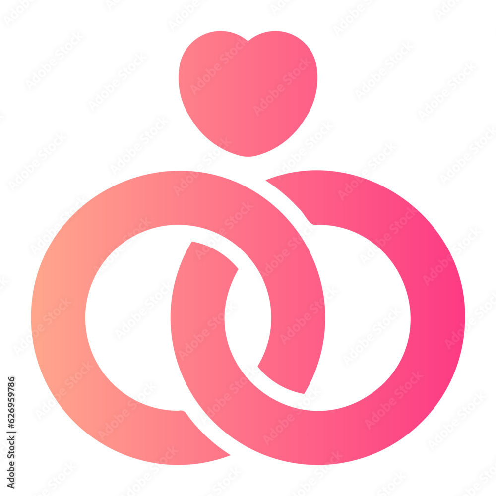 wedding rings gradient icon wedding rings gradient icon