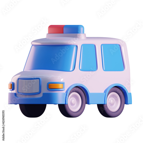 3d ambulance car illustration