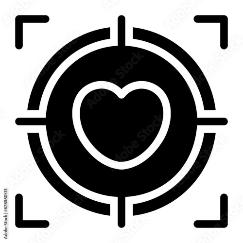dating app glyph icon