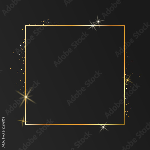 goldener, quadratischer Rahmen