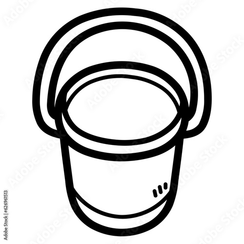 bucket line icon style