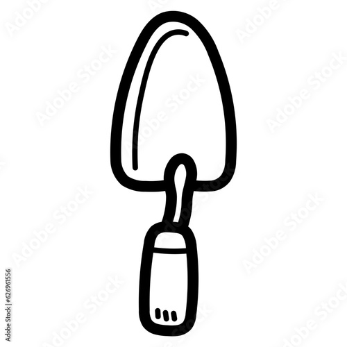 trowel line icon style