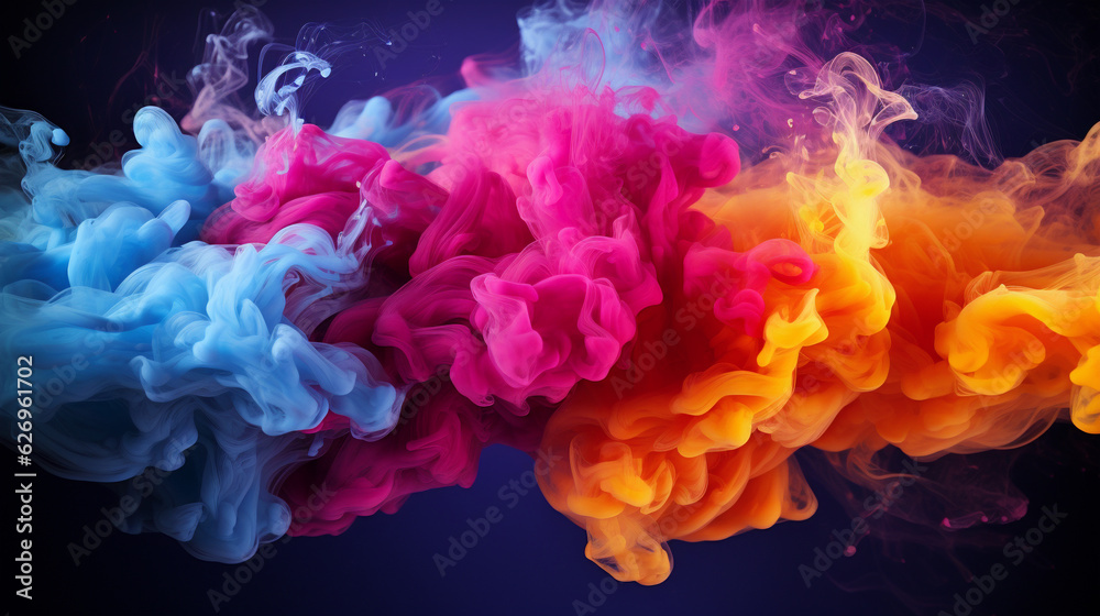 colorful smoke background, generative ai