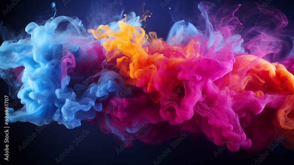 colorful smoke background, generative ai