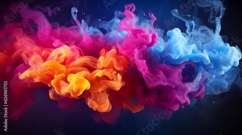 colorful smoke background  generative ai