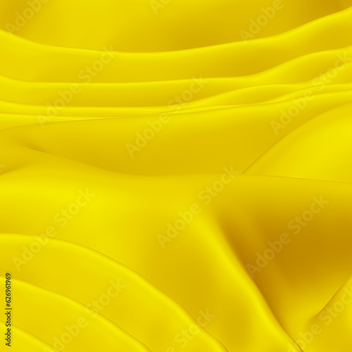 Wallpaper Mural Golden silk cloth fabric background with smooth waves and curves in 3d rendering Torontodigital.ca