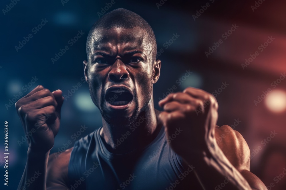 A fitness instructor demonstrating various workout routines, using expressive gestures to motivate and encourage participants. Generative AI A fitness instructor demonstrating various workout routines, using expressive gestures to motivate and encourage participants. Generative AI