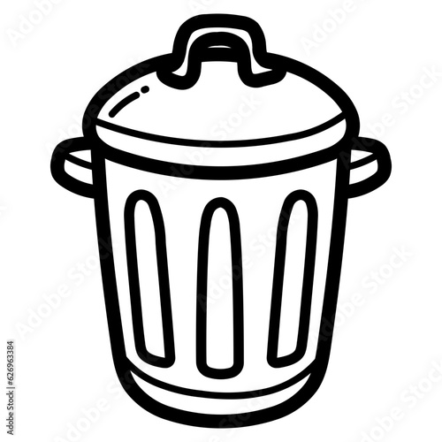 bin line icon style