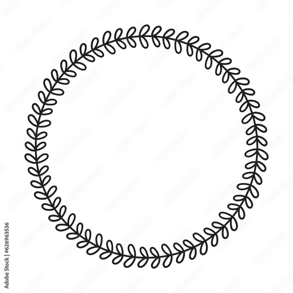 Floral circle round border flower frame ring for decoration ornament in vector illustration Floral circle round border flower frame ring for decoration ornament in vector illustration