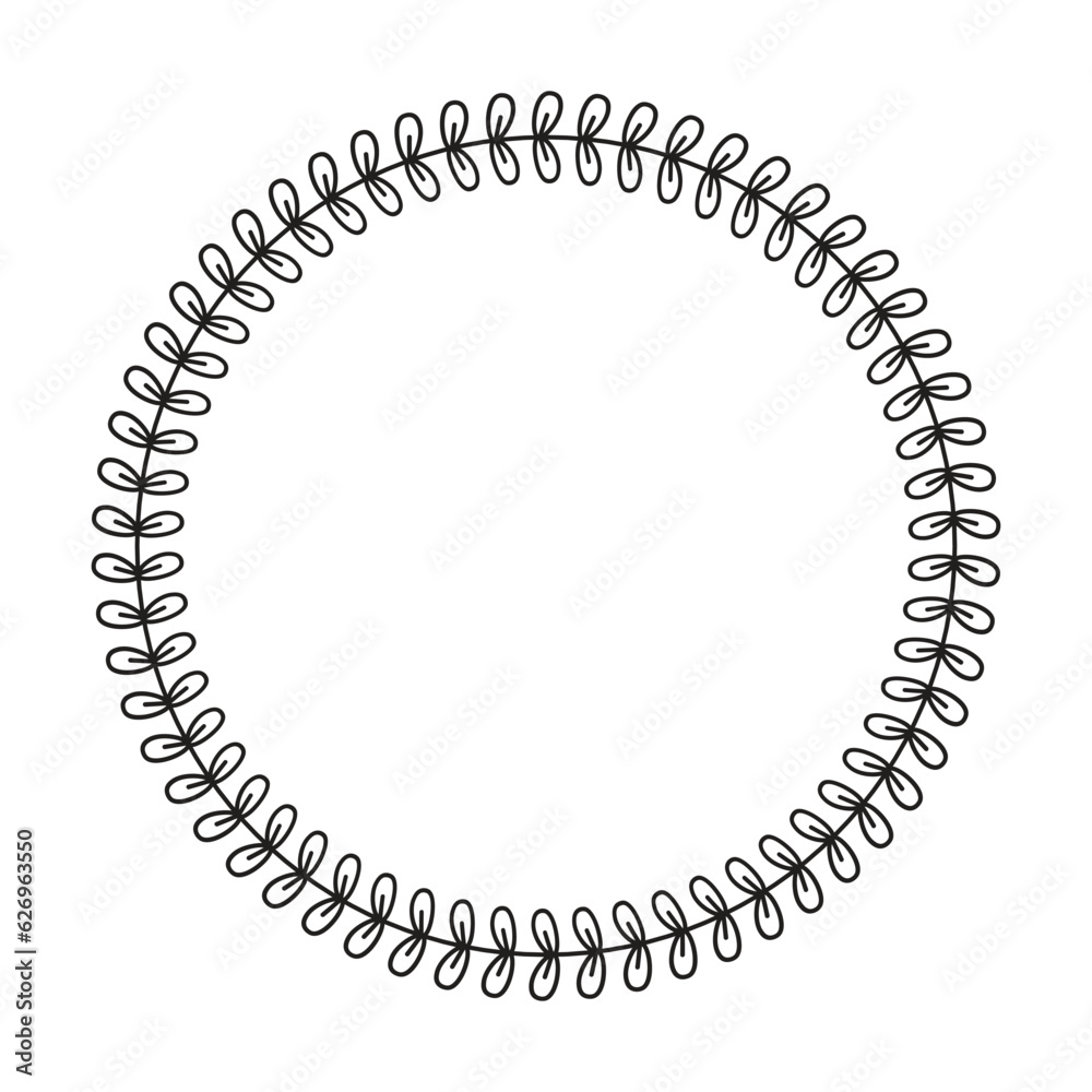 Floral circle round border flower frame ring for decoration ornament in vector illustration Floral circle round border flower frame ring for decoration ornament in vector illustration