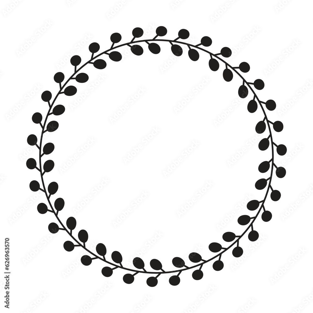 Floral circle round border flower frame ring for decoration ornament in vector illustration Floral circle round border flower frame ring for decoration ornament in vector illustration