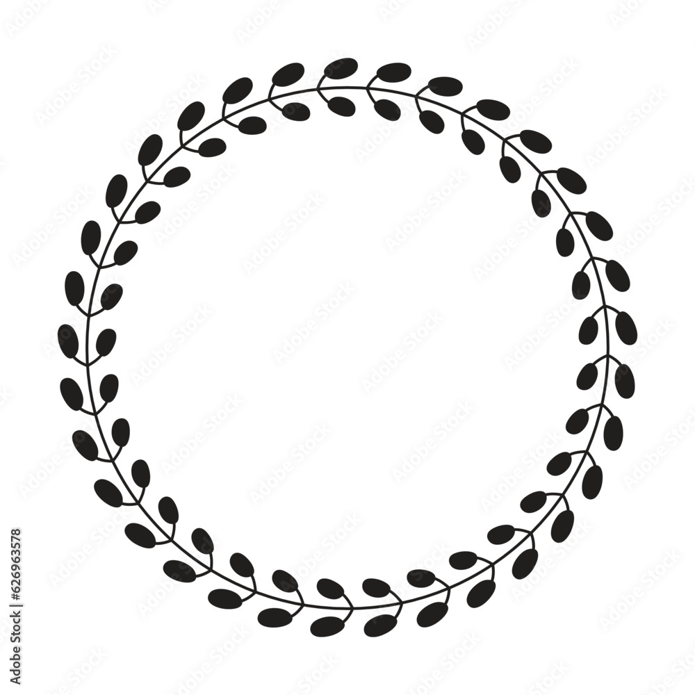 Floral circle round border flower frame ring for decoration ornament in vector illustration Floral circle round border flower frame ring for decoration ornament in vector illustration