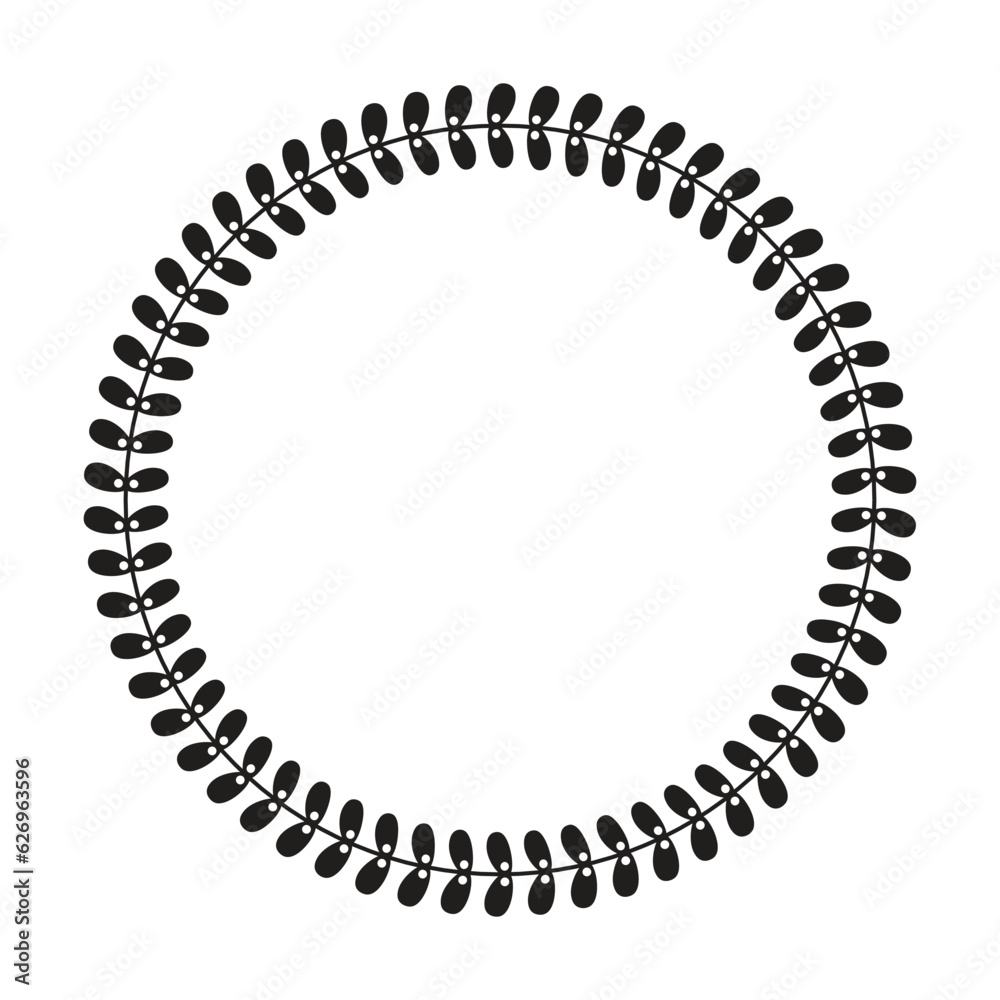 Floral circle round border flower frame ring for decoration ornament in vector illustration Floral circle round border flower frame ring for decoration ornament in vector illustration