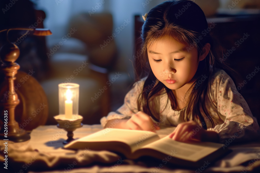 Asian Elementary student in remote rural areas, study with limited facilities Asian Elementary student in remote rural areas, study with limited facilities