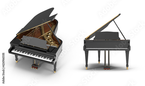 piano isolated on transparent background