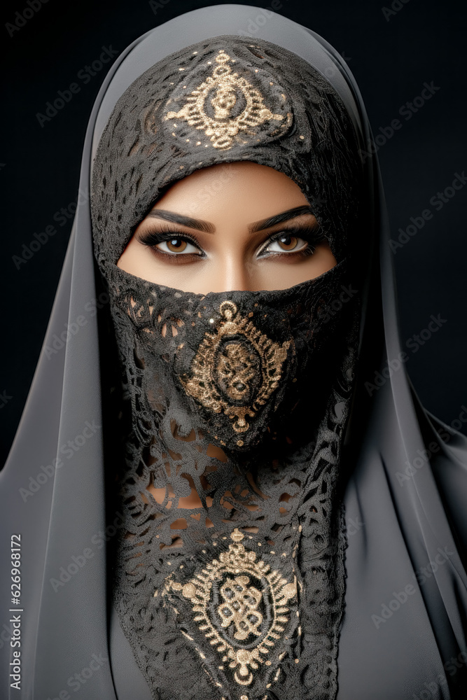 Very Beautiful Arab Woman with very Modern Trendy Niqab Portrait Background Journal Generative AI KI Wallpaper Digital Art Very Beautiful Arab Woman with very Modern Trendy Niqab Portrait Background Journal Generative AI KI Wallpaper Digital Art