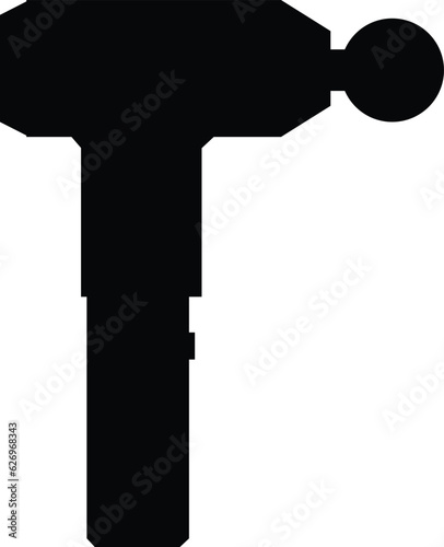 Massage Gun icon. Electric massager in the form of a gun. Percussion massager. flat style.