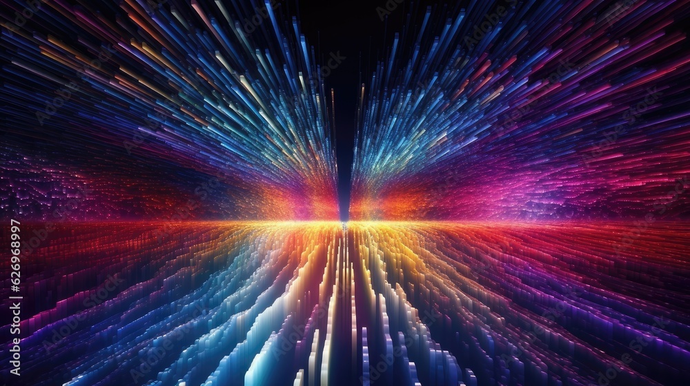 Obraz premium Futuristic Internet Data Stream Captivating Image in Ultra High Quality