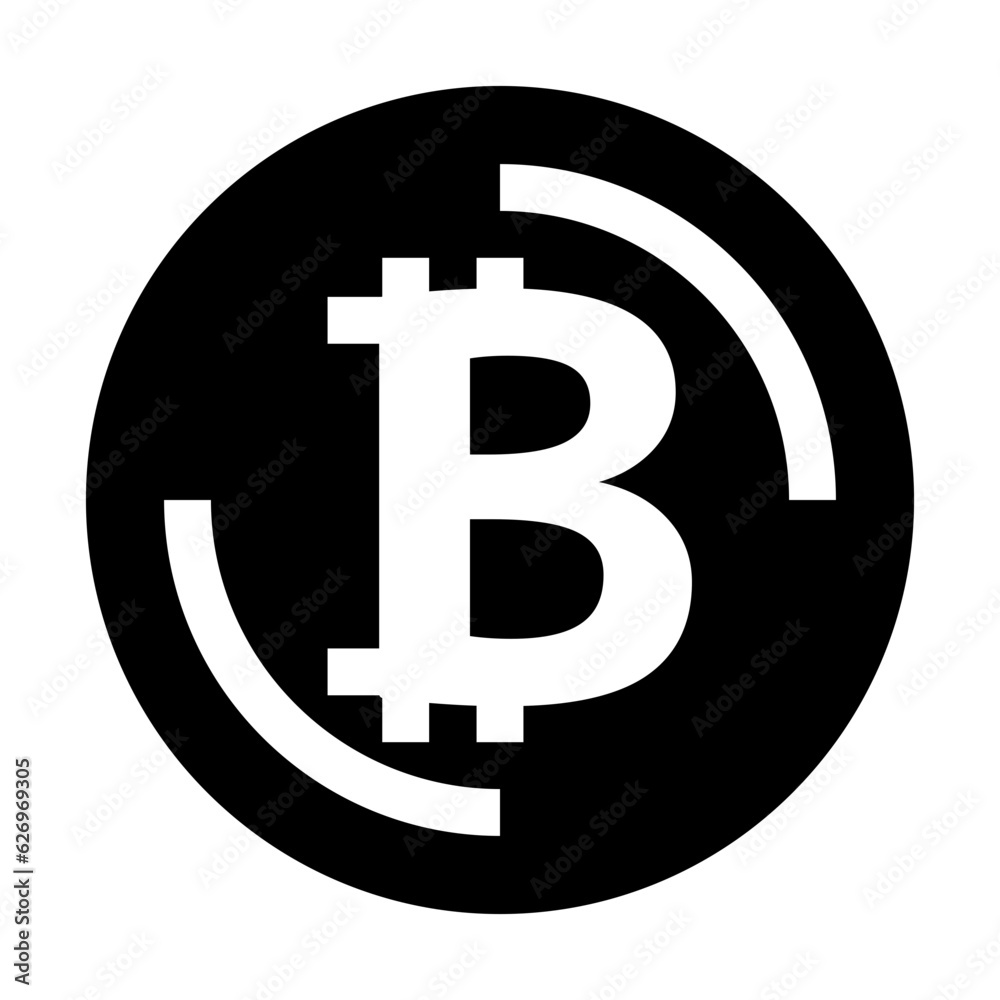 金融、ビットコイン、暗号資産を表す塗りつぶしスタイルのアイコン 金融、ビットコイン、暗号資産を表す塗りつぶしスタイルのアイコン