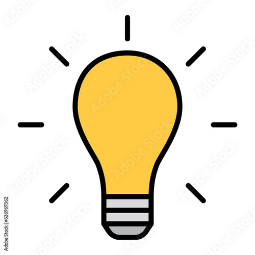 bulb sign symbol vector glyph color icon