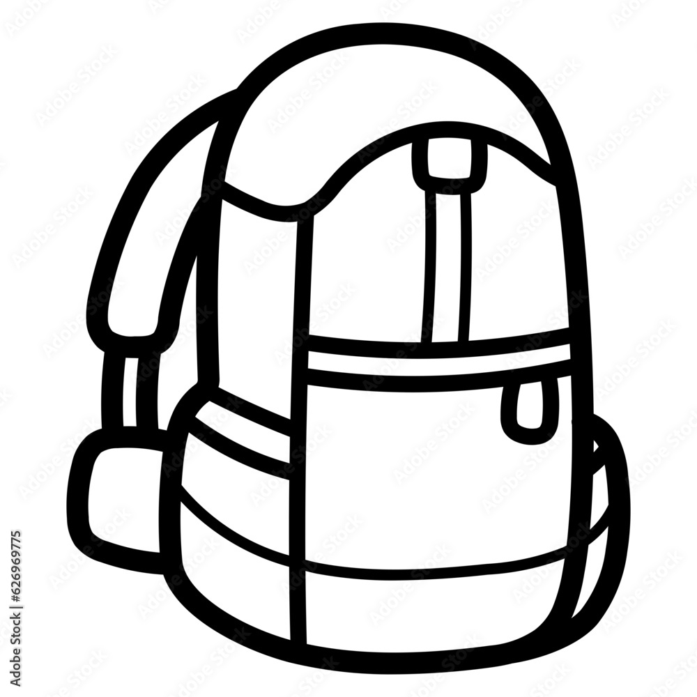 backpack line icon style backpack line icon style