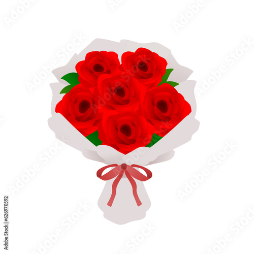 Rose Flower Bouquet Vector Illustration