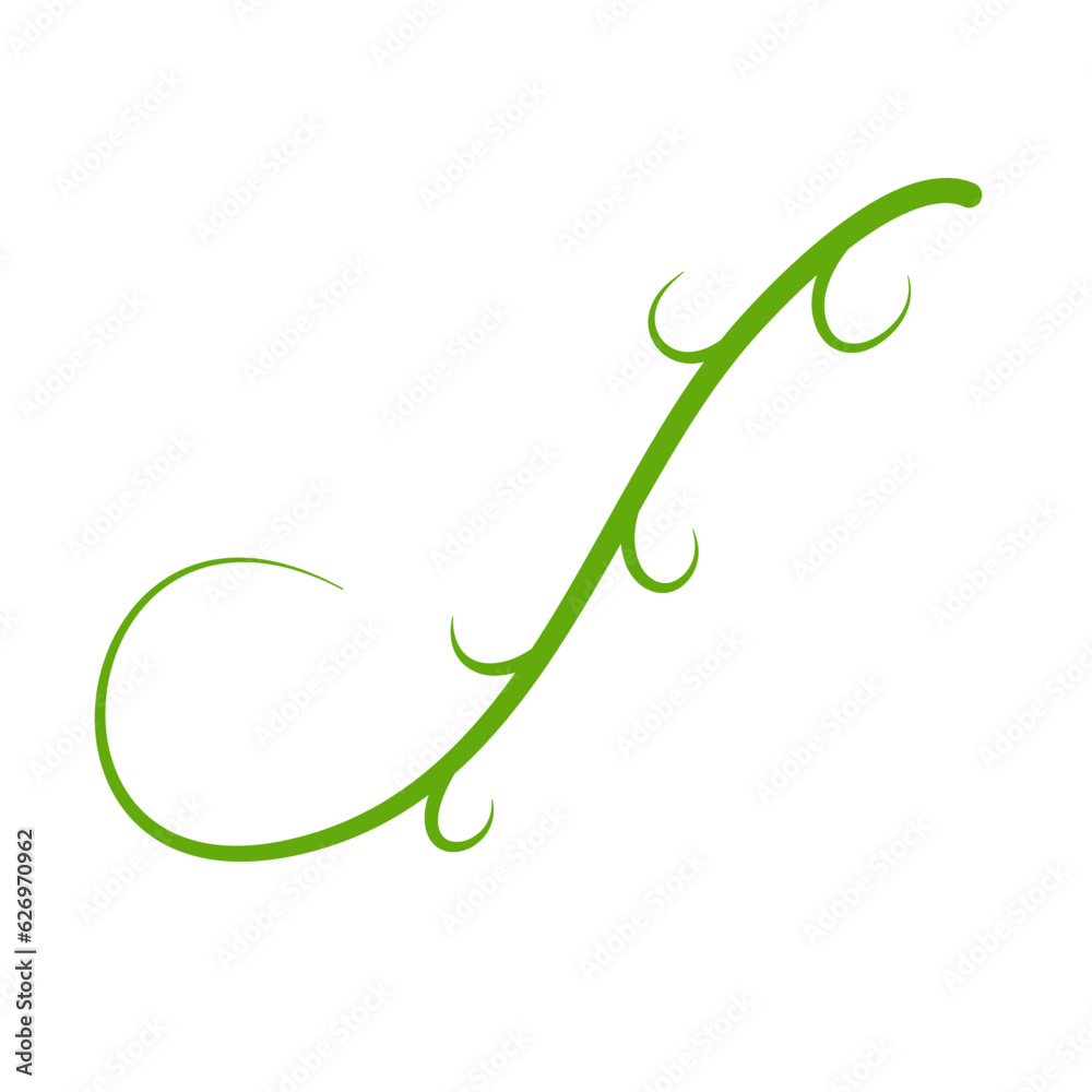Obraz premium Green Liana Illustration