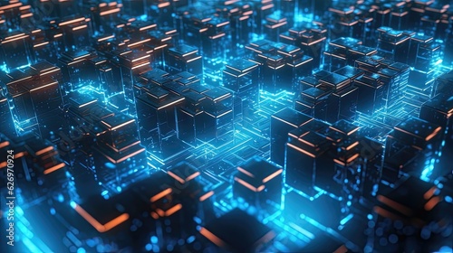 Wallpaper Mural Blockchain Interaction Transaction Concept: Captivating Image of Secure and Transparent Digital Transactions in Ultra High Quality Torontodigital.ca