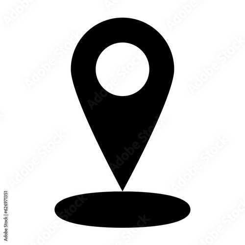 地図、位置情報を表す塗りつぶしスタイルのアイコン