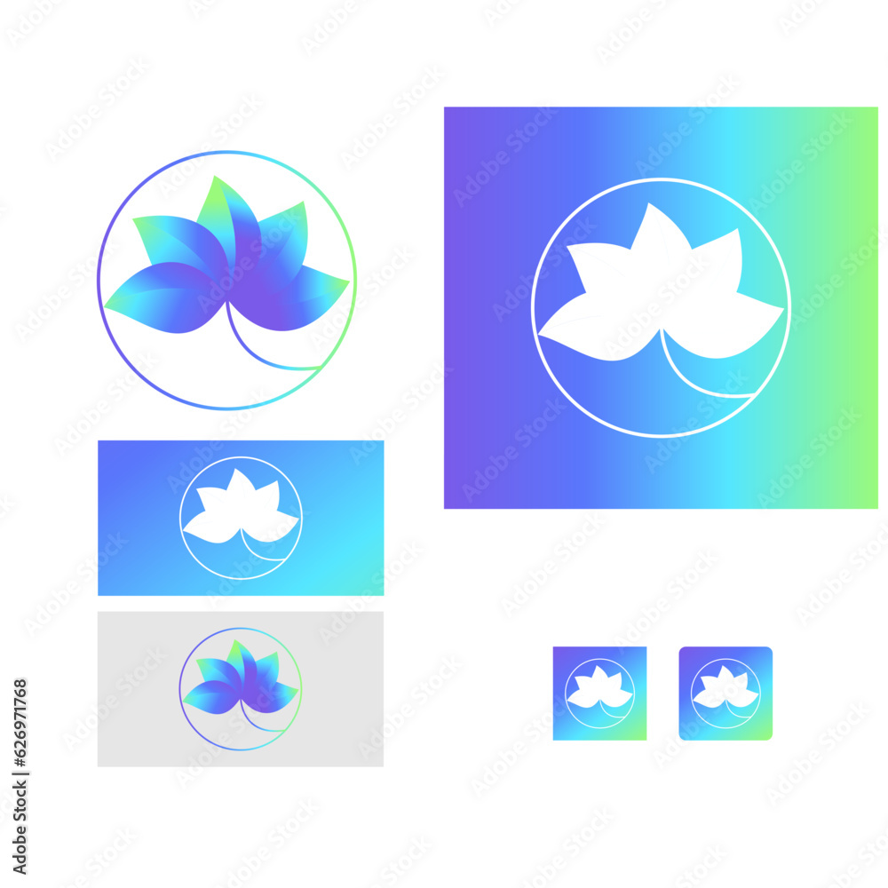 nature flower logo premium vector
