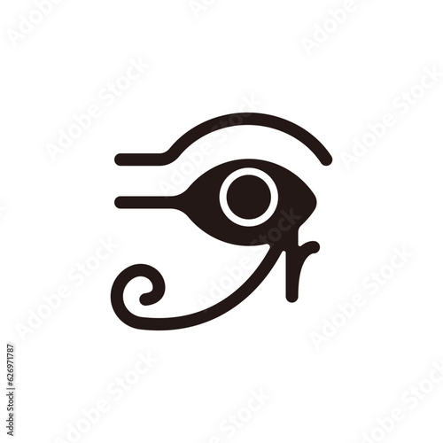 Eye of Ra icon.Flat silhouette version.