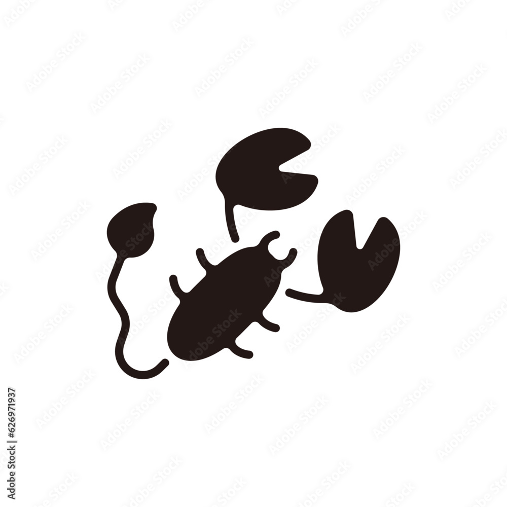 Scorpion icon.Flat silhouette version.