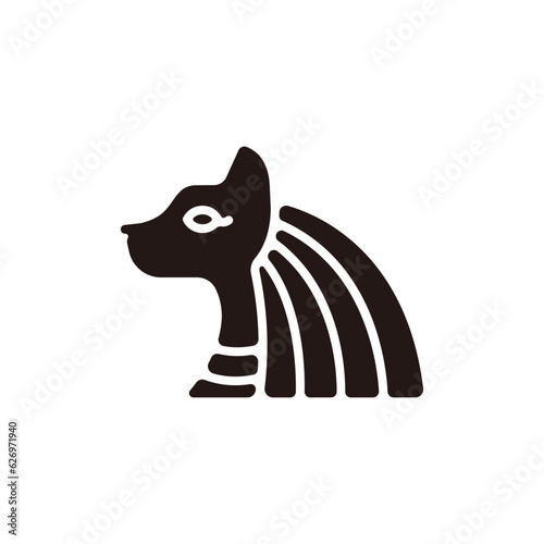 Bastet icon.Flat silhouette version.