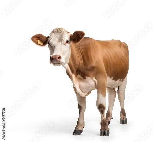 cow on a white background.