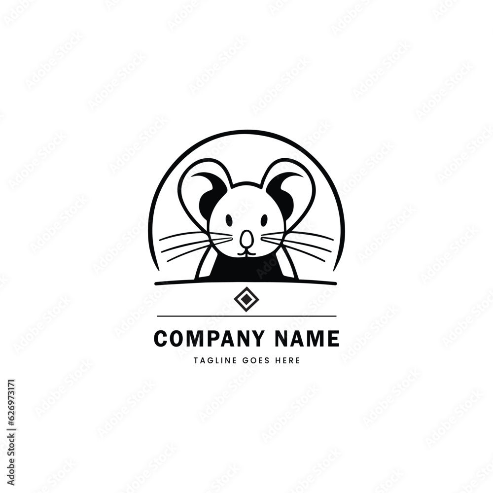 vector rat company logo template vector rat company logo template