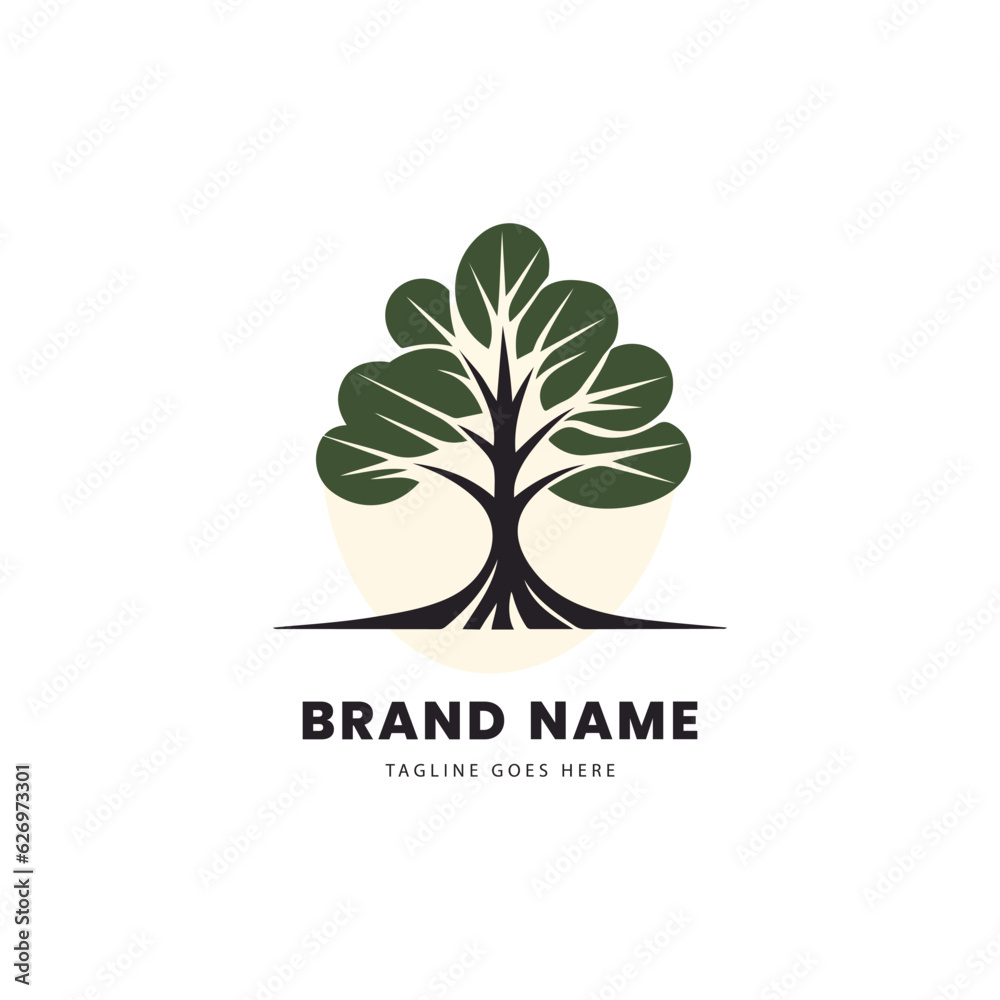 Fototapeta premium vector tree logo template design
